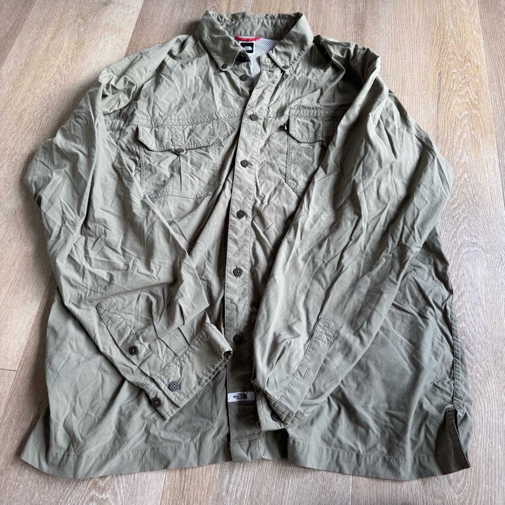The North Face Olive Green Button Down Shirt